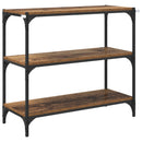 Bogskab Gammelt træ 80 x 33 x 70,5 cm Ingeniørt træ og jern