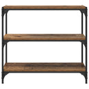 Bogskab Gammelt træ 80 x 33 x 70,5 cm Ingeniørt træ og jern