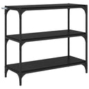 Bogskab Sort eg 80 x 33 x 70,5 cm Ingeniørt træ og jern