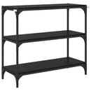 Bogskab Sort eg 80 x 33 x 70,5 cm Ingeniørt træ og jern