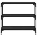 Bogskab Sort eg 80 x 33 x 70,5 cm Ingeniørt træ og jern