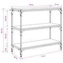 Bogskab Sort eg 80 x 33 x 70,5 cm Ingeniørt træ og jern