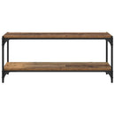 TV-skab Gammelt træ 100x33x41cm Ingeniørt træ og jern