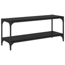 TV-skab Sort eg 100x33x41cm Ingeniørt træ og jern