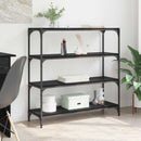 Bogskab Sort eg 100 x 33 x 100 cm Ingeniørt træ og jern