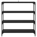 Bogskab Sort eg 100 x 33 x 100 cm Ingeniørt træ og jern