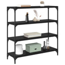 Bogskab Sort eg 100 x 33 x 100 cm Ingeniørt træ og jern