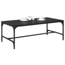Sofabord Sort eg 100 x 50 x 35 cm Konstrueret træ