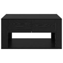 Sofabord med skuffe Sort eg 80 x 50 x 40 cm Konstrueret træ