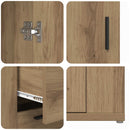 Sideboard Artisan Egetræ 100 x 33 x 59.5 cm Konstrueret træ