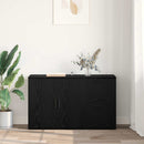 Sideboard med skuffe Sort eg 100 x 33 x 59.5 cm Konstrueret træ