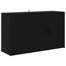 Sideboard med skuffe Sort eg 100 x 33 x 59.5 cm Konstrueret træ