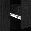 Sideboard med skuffe Sort eg 100 x 30 x 59,5 cm Konstrueret træ