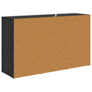 Sideboard med skuffe Sort eg 100 x 30 x 59,5 cm Konstrueret træ