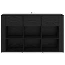 Sideboard med skuffe Sort eg 100 x 30 x 59,5 cm Konstrueret træ