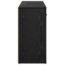 Sideboard med skuffe Sort eg 100 x 30 x 59,5 cm Konstrueret træ