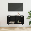 Vægmonteret TV Skab Sort eg 80 x 34,5 x 40 cm Konstrueret træ