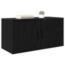 Vægmonteret TV Skab Sort eg 80 x 34,5 x 40 cm Konstrueret træ