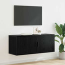 Vægmonteret TV Skab 100 x 34,5 x 40 cm Sort eg Konstrueret træ