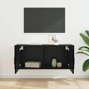 Vægmonteret TV Skab Sort eg 100 x 34,5 x 40 cm Konstrueret træ