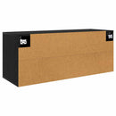 Vægmonteret TV Skab 100 x 34,5 x 40 cm Sort eg Konstrueret træ
