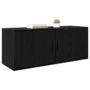 Vægmonteret TV Skab 100 x 34,5 x 40 cm Sort eg Konstrueret træ