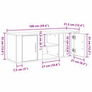 TV-skab Artisan Egetræ 100 x 31,5 x 35 cm Konstrueret træ