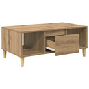 Sofabord Artisan Egetræ 90 x 50 x 26.5 cm Konstrueret træ