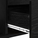 Sofabord med skuffe Sort eg 90 x 50 x 26.5 cm Konstrueret træ