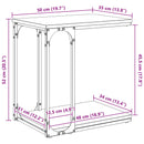 Sidebord Sort eg 50 x 35 x 52 cm Konstrueret træ