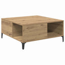 Sofabord Artisan Egetræ 80 x 80 x 36,5 cm Konstrueret træ