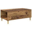 Sofabord med skuffe Gammelt træ 90 x 50 x 35 cm Konstrueret træ