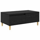 Sofabord med skuffe Sort eg 90 x 50 x 35 cm Konstrueret træ