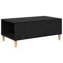 Sofabord med skuffe Sort eg 90 x 50 x 35 cm Konstrueret træ