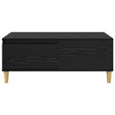 Sofabord med skuffe Sort eg 90 x 50 x 35 cm Konstrueret træ