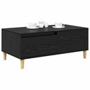Sofabord med skuffe Sort eg 90 x 50 x 35 cm Konstrueret træ