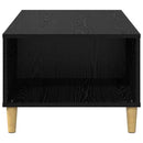 Sofabord med skuffe Sort eg 90 x 50 x 35 cm Konstrueret træ