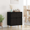 Sideboard med skuffe Sort eg 60 x 35 x 70 cm Konstrueret træ