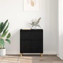 Sideboard med skuffe Sort eg 60 x 35 x 70 cm Konstrueret træ