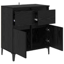 Sideboard Sort eg 60 x 35 x 70 cm Ingeniørt træ og jern