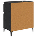 Sideboard Sort eg 60 x 35 x 70 cm Ingeniørt træ og jern