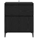 Sideboard Sort eg 60 x 35 x 70 cm Ingeniørt træ og jern