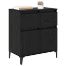 Sideboard Sort eg 60 x 35 x 70 cm Ingeniørt træ og jern