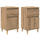 Natskab 2 pcs Artisan Egetræ 40 x 35 x 70 cm Konstrueret træ