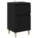 Natskab 2 pcs Sort eg 40 x 35 x 70 cm Konstrueret træ
