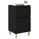 Natskab 2 pcs Sort eg 40 x 35 x 70 cm Konstrueret træ
