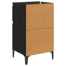 Natskab 2 pcs Sort eg 40 x 35 x 70 cm Konstrueret træ