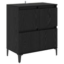 Sideboard Sort eg 60 x 35 x 70 cm Ingeniørt træ og jern