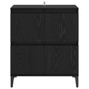 Sideboard Sort eg 60 x 35 x 70 cm Ingeniørt træ og jern