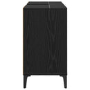 Vaskeskab med dør Sort eg 80 x 33 x 60 cm Ingeniørt træ og jern
